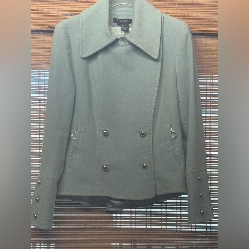 Etcetera Frenchi Women's Pea Coat - Soft Green